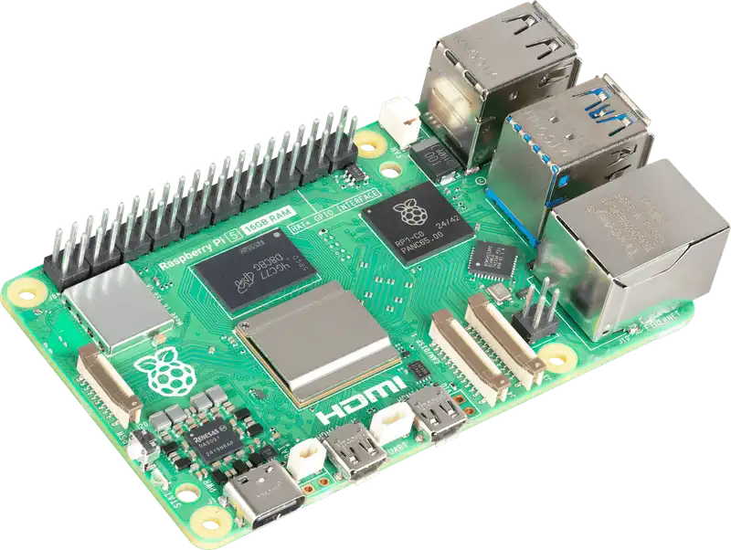 Raspberry Pi 5. Computador de abordo para la electrónica de control.