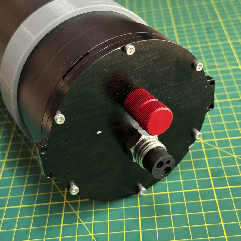 Extremo de conectividad del cilindro del AUV.