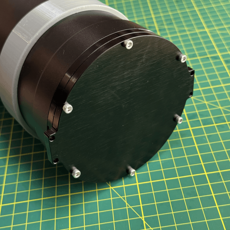 Extremo ciego del cilindro hermético del AUV.