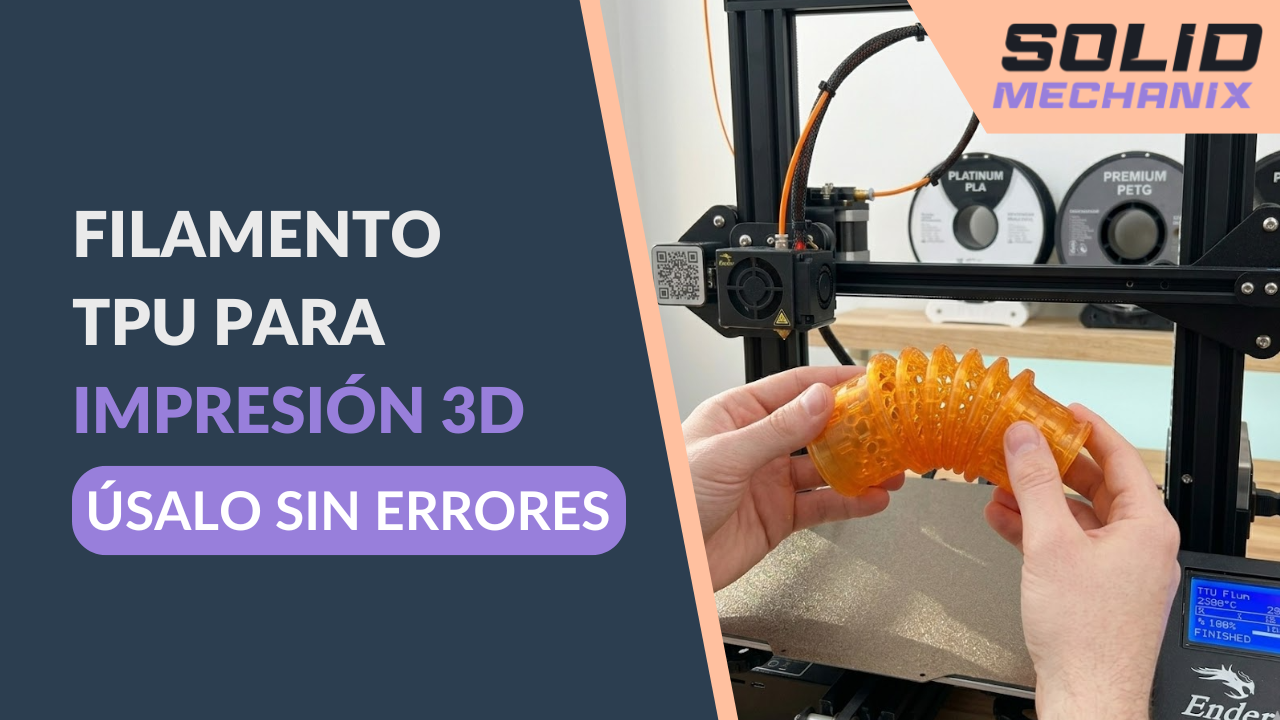 Filamento TPU para impresión 3D.